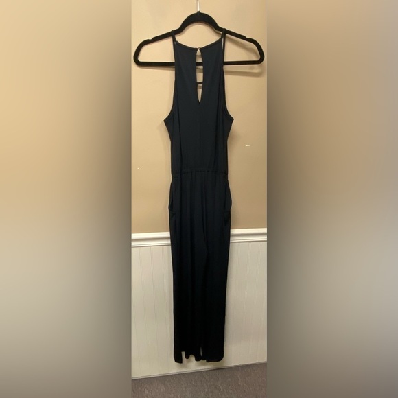 New 41Hawthorn Lowrey Knit Sleeveless Jumpsuit W/Pockets Black Size Small Petite - Picture 3 of 6
